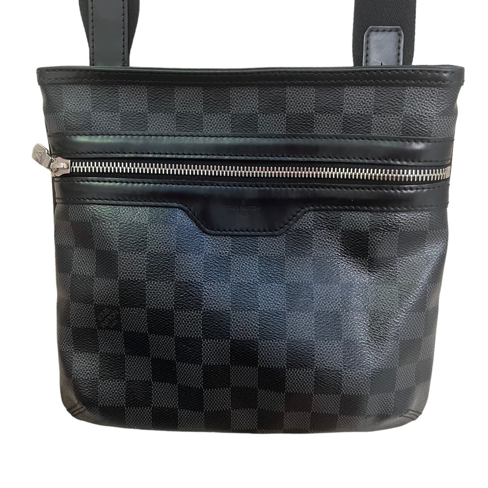 Louis Vuitton Damier Graphite Slim Crossbody Bag in Black - Picture 2 of 16